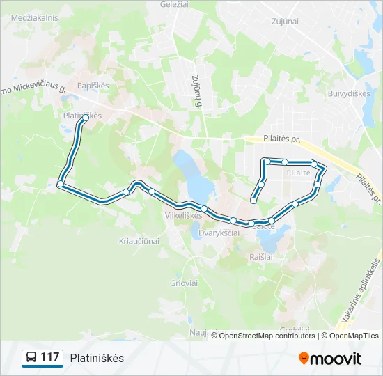 117 Bus Line Map