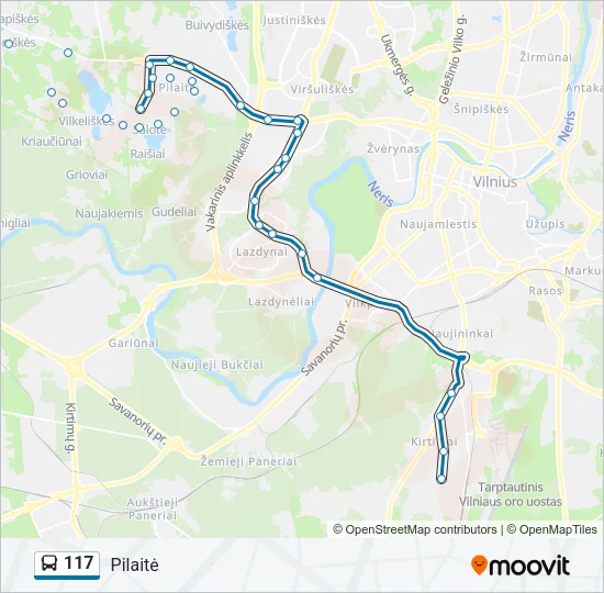 117 Bus Line Map