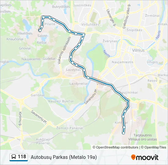 118 Bus Line Map