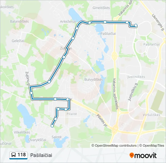 118 Bus Line Map