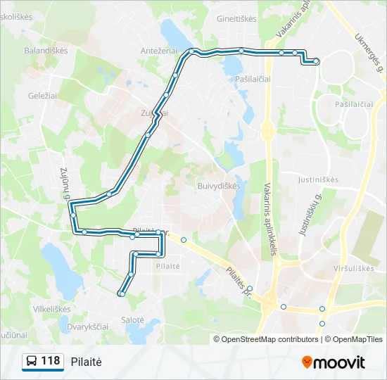 118 Bus Line Map