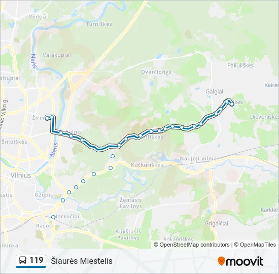 119 Bus Line Map