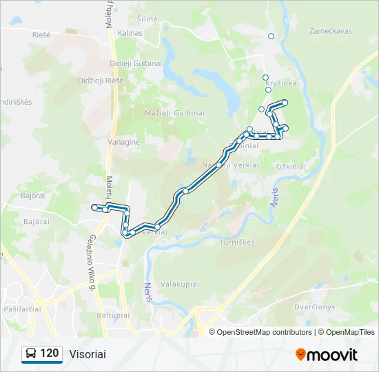 120 Bus Line Map