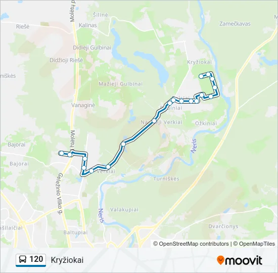 120 Bus Line Map
