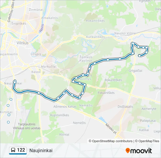 122 Bus Line Map