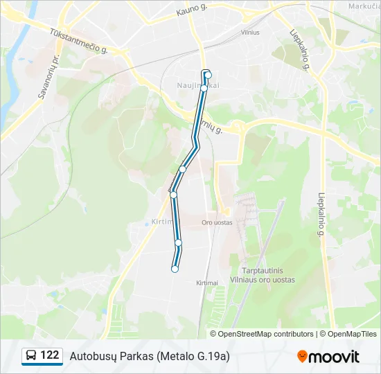 122 Bus Line Map
