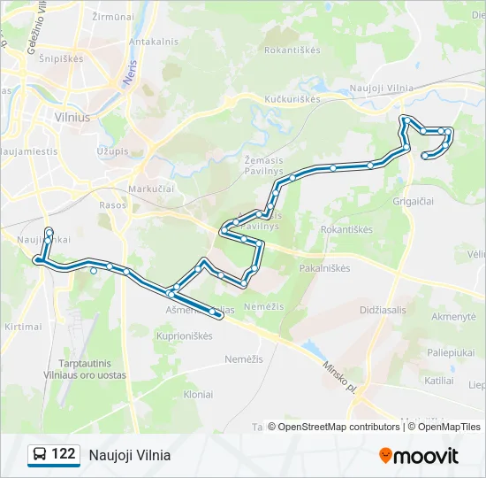 122 Bus Line Map