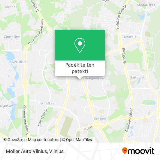 Moller Auto Vilnius žemėlapis
