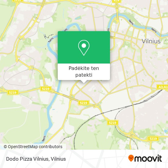 Dodo Pizza Vilnius žemėlapis