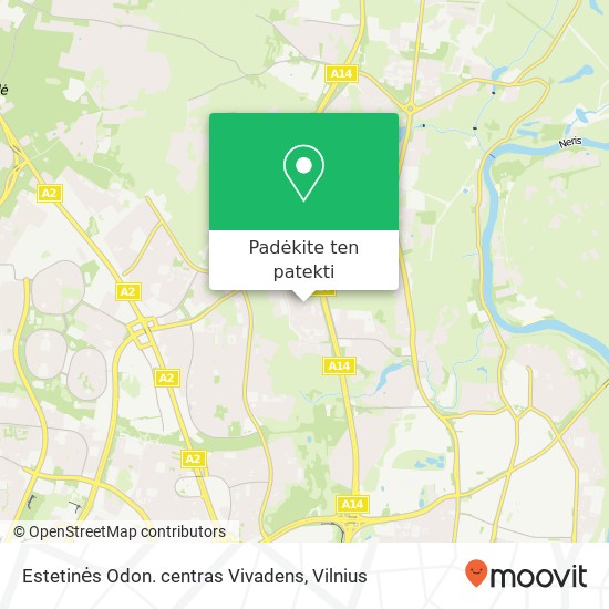Estetinės Odon. centras Vivadens žemėlapis