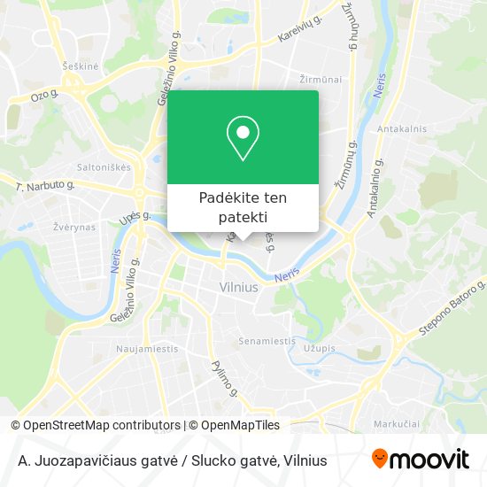 A. Juozapavičiaus gatvė / Slucko gatvė žemėlapis