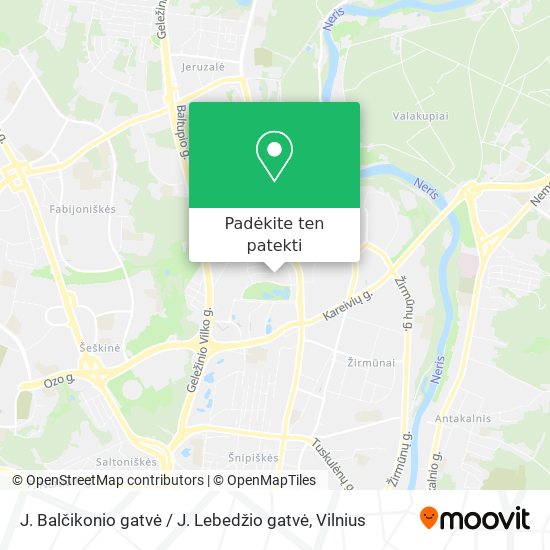 J. Balčikonio gatvė / J. Lebedžio gatvė žemėlapis