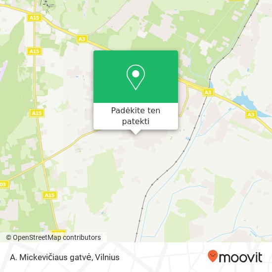 A. Mickevičiaus gatvė žemėlapis