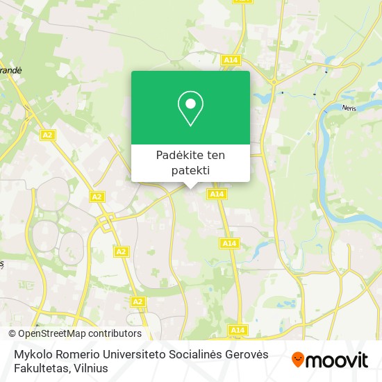 Mykolo Romerio Universiteto Socialinės Gerovės Fakultetas žemėlapis