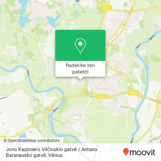 Jono Kazimiero Vilčinskio gatvė / Antano Baranausko gatvė žemėlapis