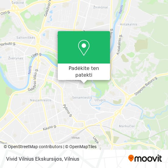 Vivid Vilnius Ekskursijos žemėlapis
