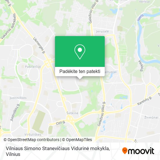 Vilniaus Simono Stanevičiaus Vidurinė mokykla žemėlapis