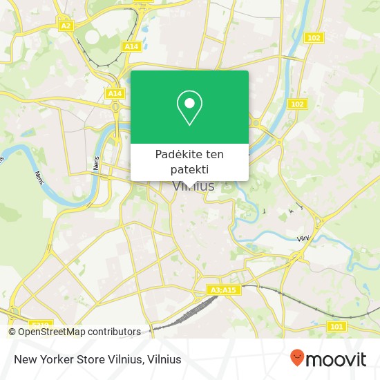 New Yorker Store Vilnius žemėlapis