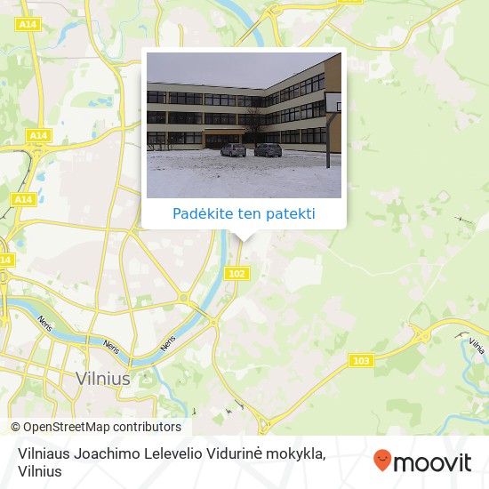Vilniaus Joachimo Lelevelio Vidurinė mokykla žemėlapis