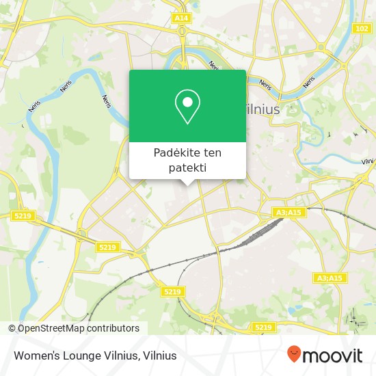 Women's Lounge Vilnius žemėlapis