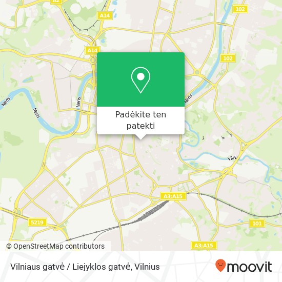 Vilniaus gatvė / Liejyklos gatvė žemėlapis