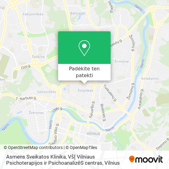 Asmens Sveikatos Klinika, VšĮ Vilniaus Psichoterapijos ir PsichoanalizėS centras žemėlapis