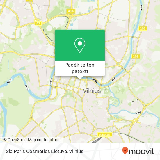 Sla Paris Cosmetics Lietuva žemėlapis
