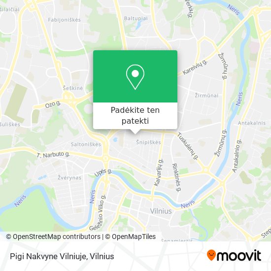 Pigi Nakvyne Vilniuje žemėlapis
