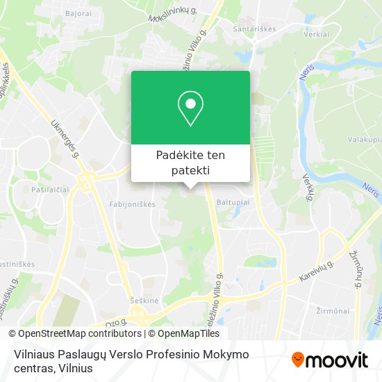 Vilniaus Paslaugų Verslo Profesinio Mokymo centras žemėlapis