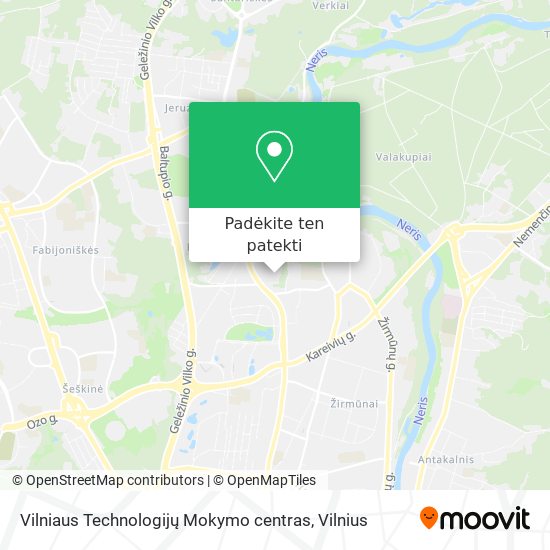 Vilniaus Technologijų Mokymo centras žemėlapis