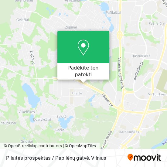 Pilaitės prospektas / Papilėnų gatvė žemėlapis