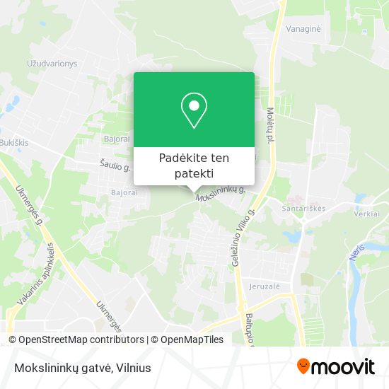 Mokslininkų gatvė žemėlapis