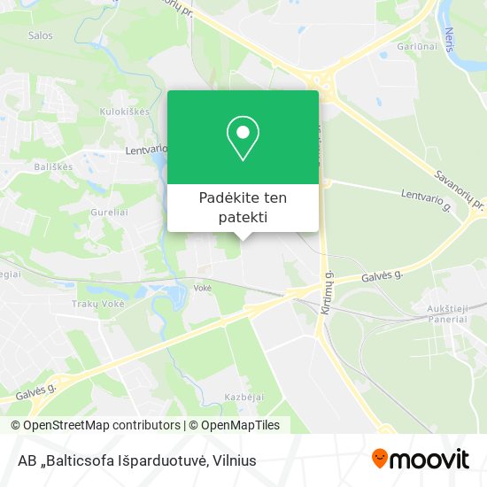 AB „Balticsofa  Išparduotuvė žemėlapis