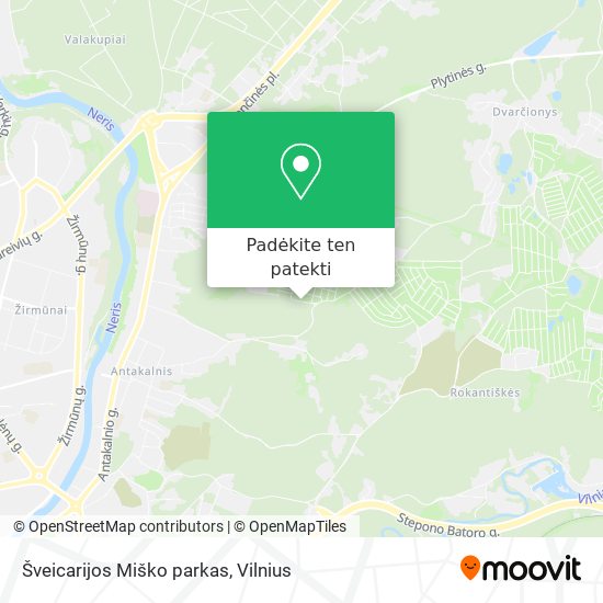 Šveicarijos Miško parkas žemėlapis