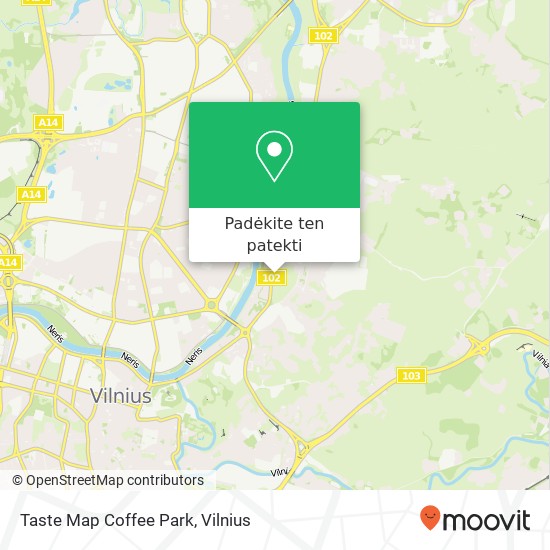 Taste Map Coffee Park žemėlapis