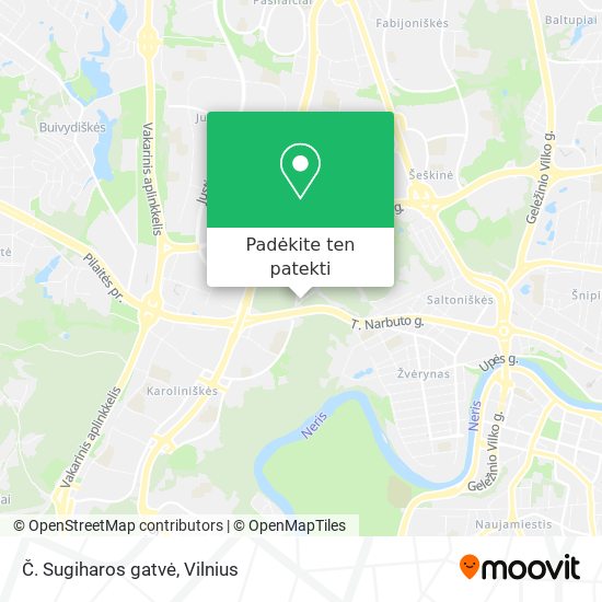 Č. Sugiharos gatvė žemėlapis