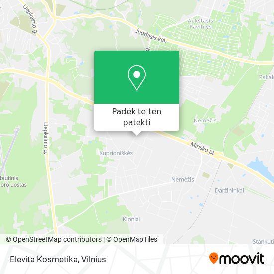 Elevita Kosmetika žemėlapis