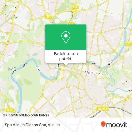 Spa Vilnius Dienos Spa žemėlapis