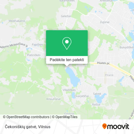 Čekoniškių gatvė žemėlapis