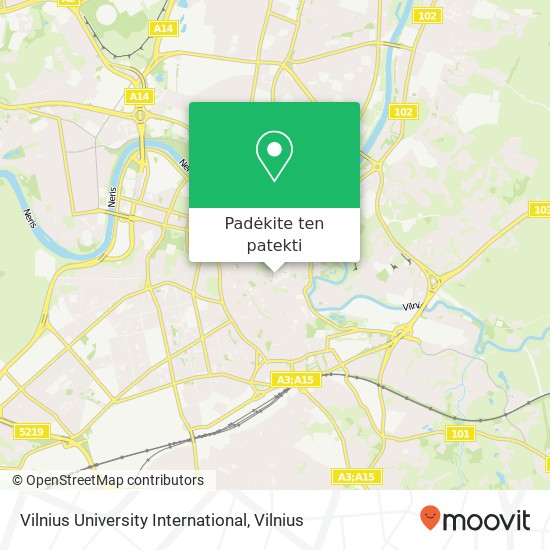 Vilnius University International žemėlapis