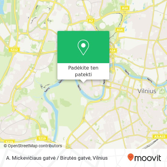 A. Mickevičiaus gatvė / Birutės gatvė žemėlapis