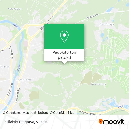 Mileišiškių gatvė žemėlapis