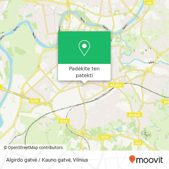 Algirdo gatvė / Kauno gatvė žemėlapis