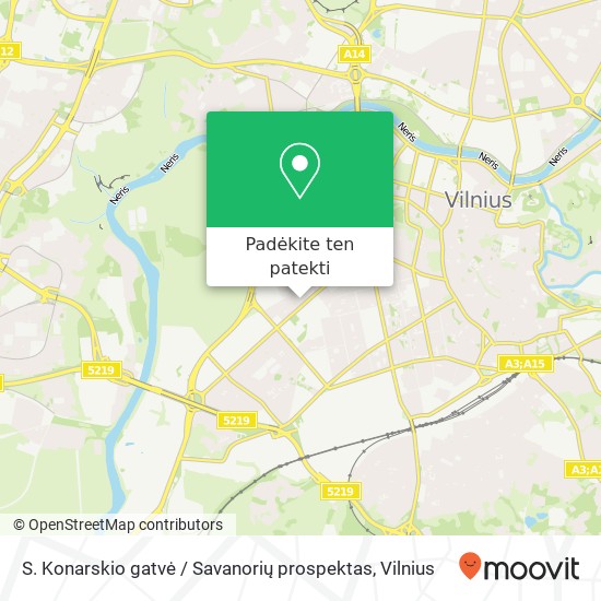 S. Konarskio gatvė / Savanorių prospektas žemėlapis