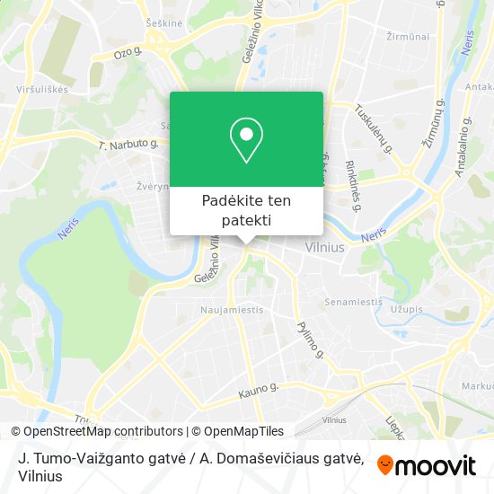 J. Tumo-Vaižganto gatvė / A. Domaševičiaus gatvė žemėlapis