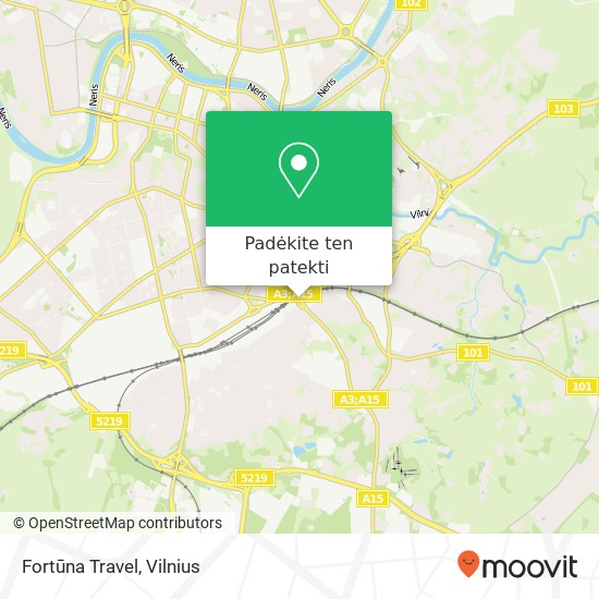 Fortūna Travel žemėlapis