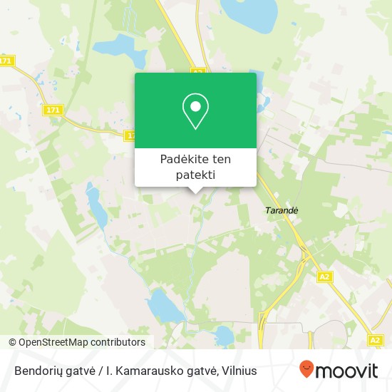 Bendorių gatvė / I. Kamarausko gatvė žemėlapis