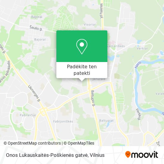 Onos Lukauskaitės-Poškienės gatvė žemėlapis