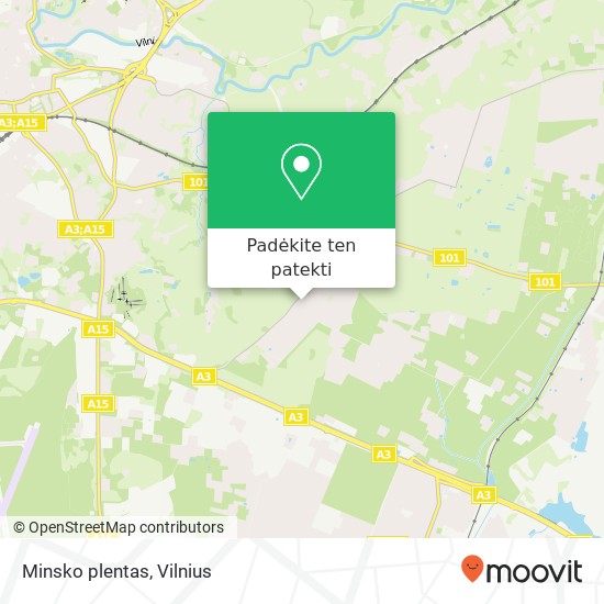 Minsko plentas žemėlapis