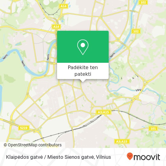 Klaipėdos gatvė / Miesto Sienos gatvė žemėlapis